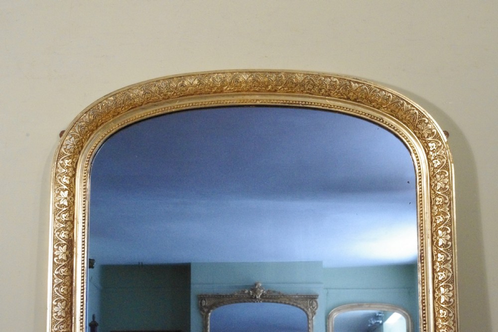 Victorian Gilt Arch Top Overmantle Mirror View III