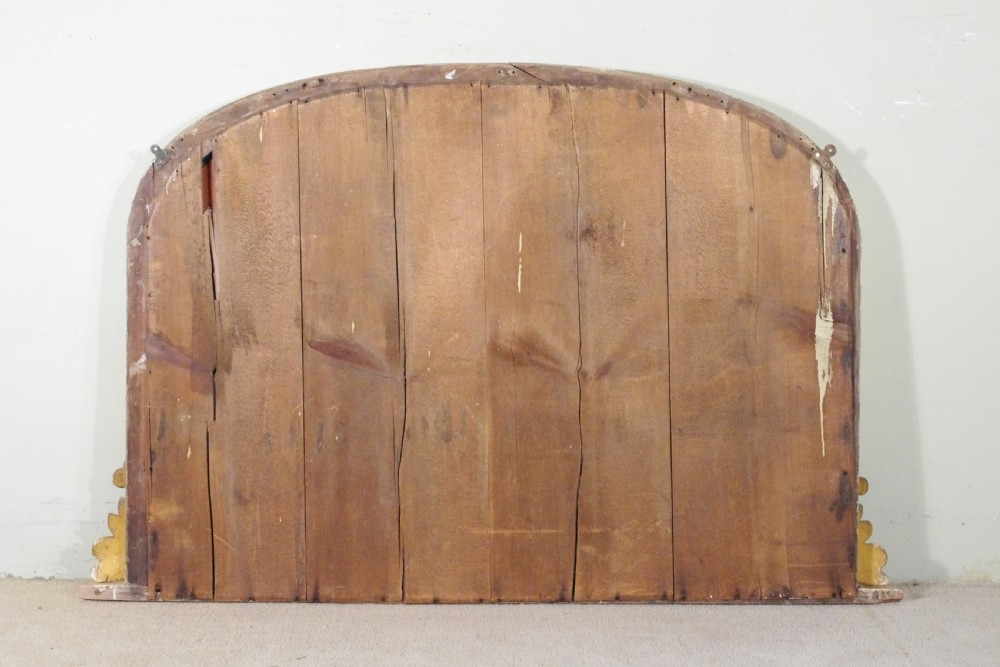 Victorian Gilt Large Arch Top Overmantle Mirror View IX