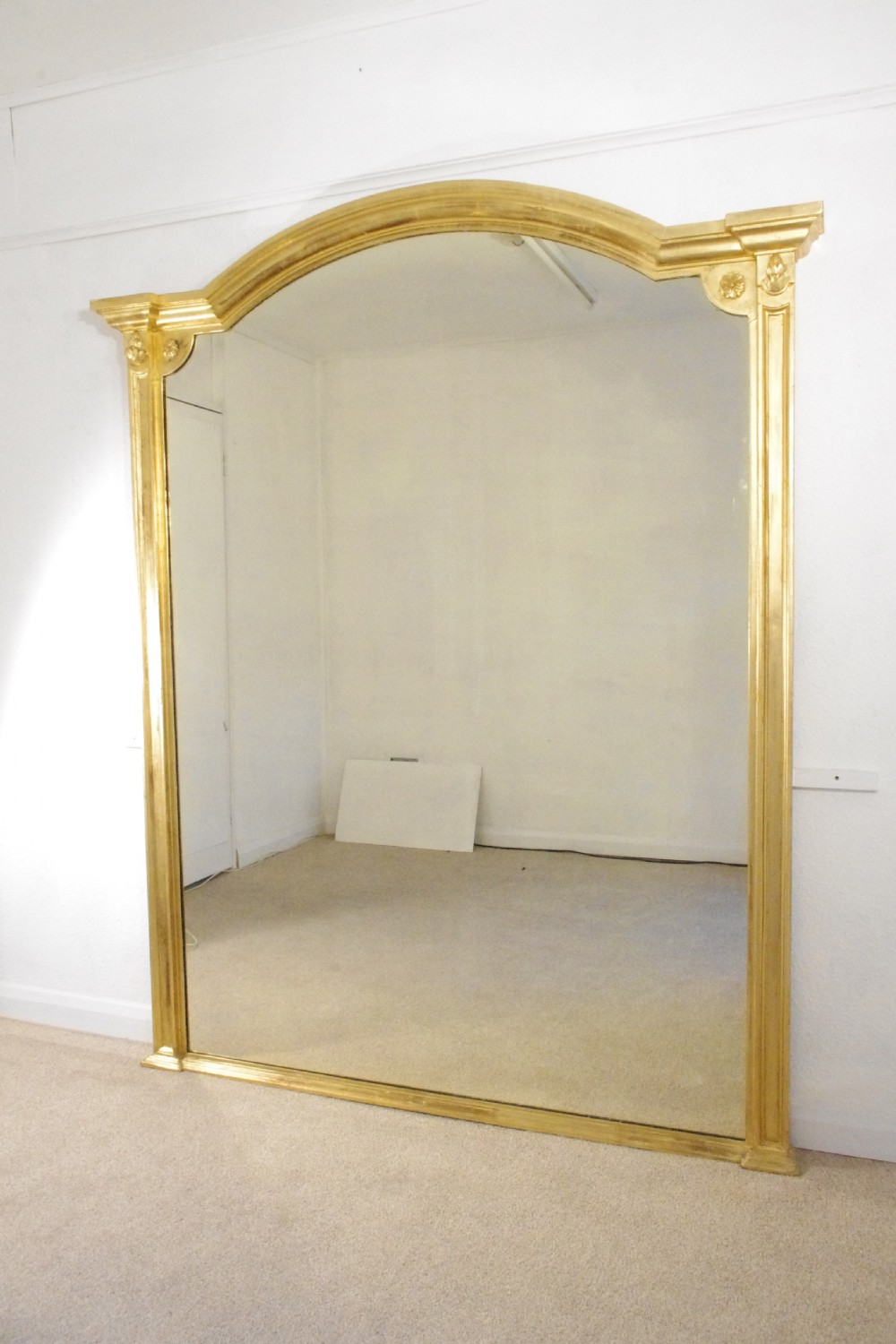 Victorian Gilt Very Large Overmantle/Dressing Mirror