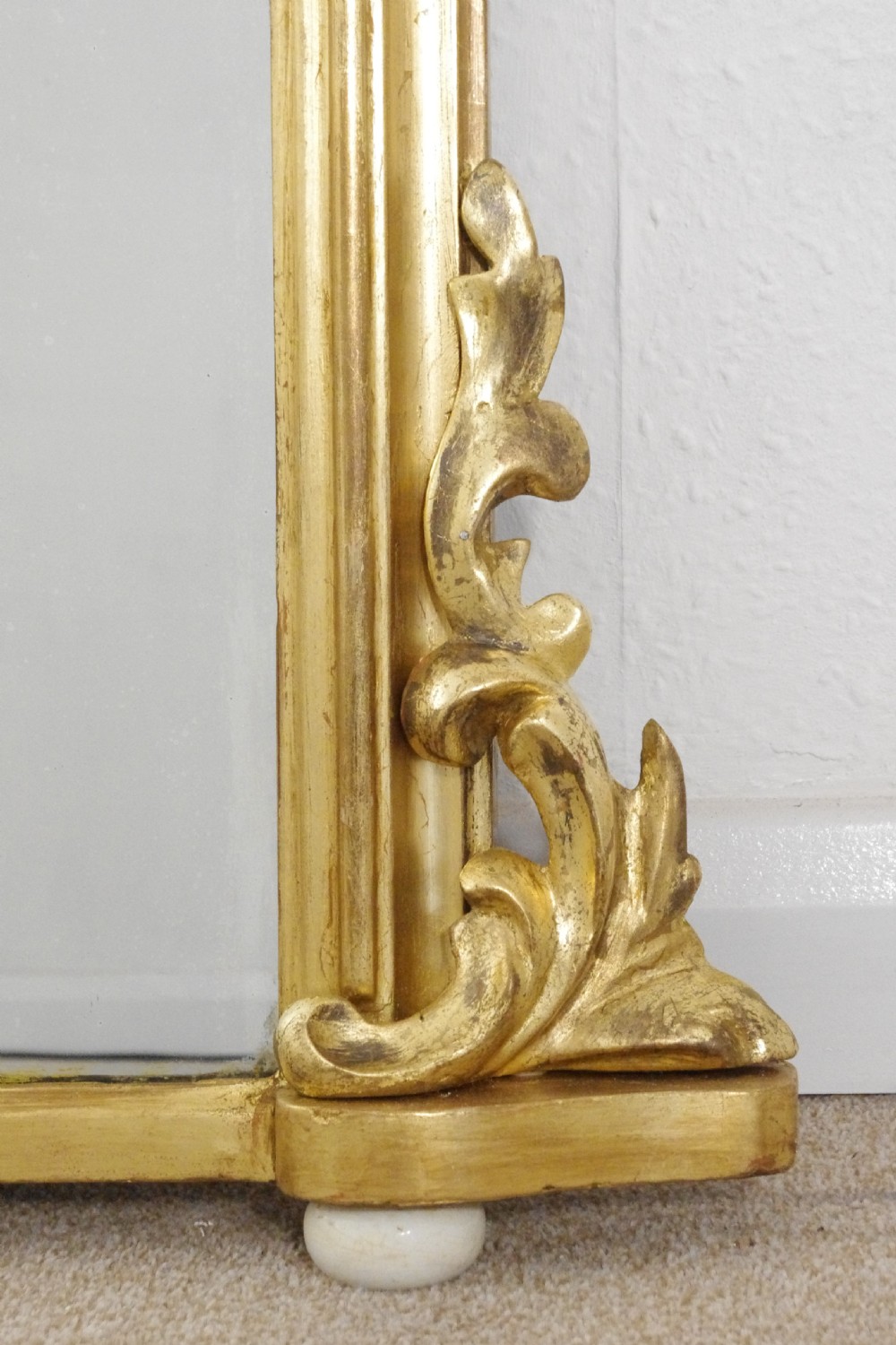 Victorian Gilt Arch Top Overmantle Mirror View V