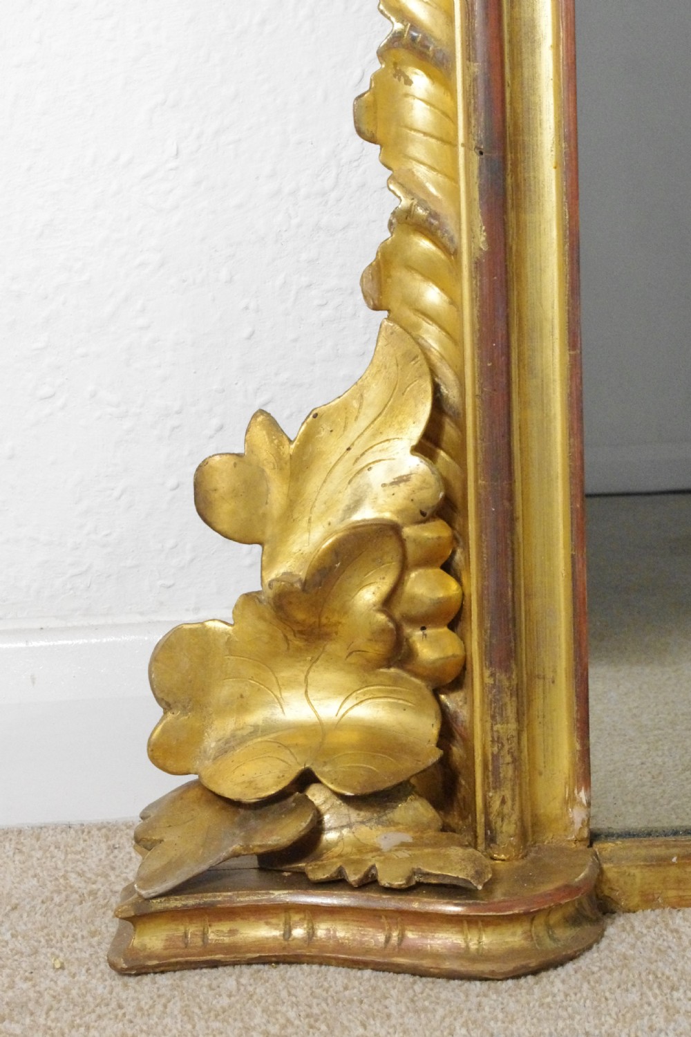Victorian Large Gilt Wood Arch Top Overmantle Mirror View VIII
