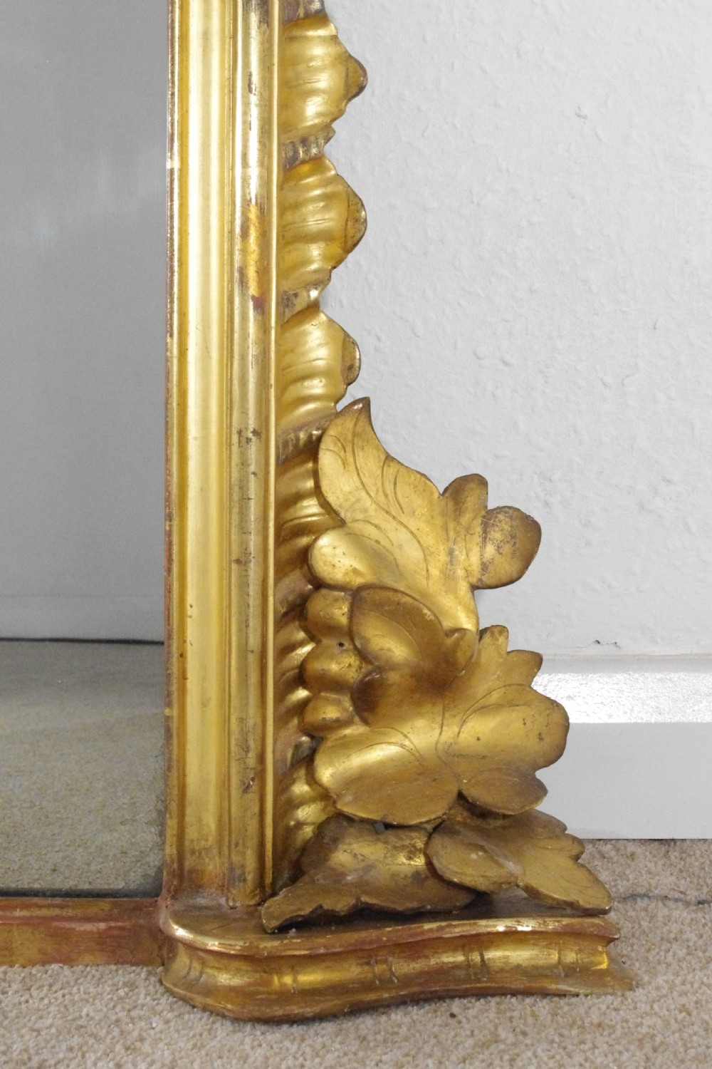 Victorian Large Gilt Wood Arch Top Overmantle Mirror View IX