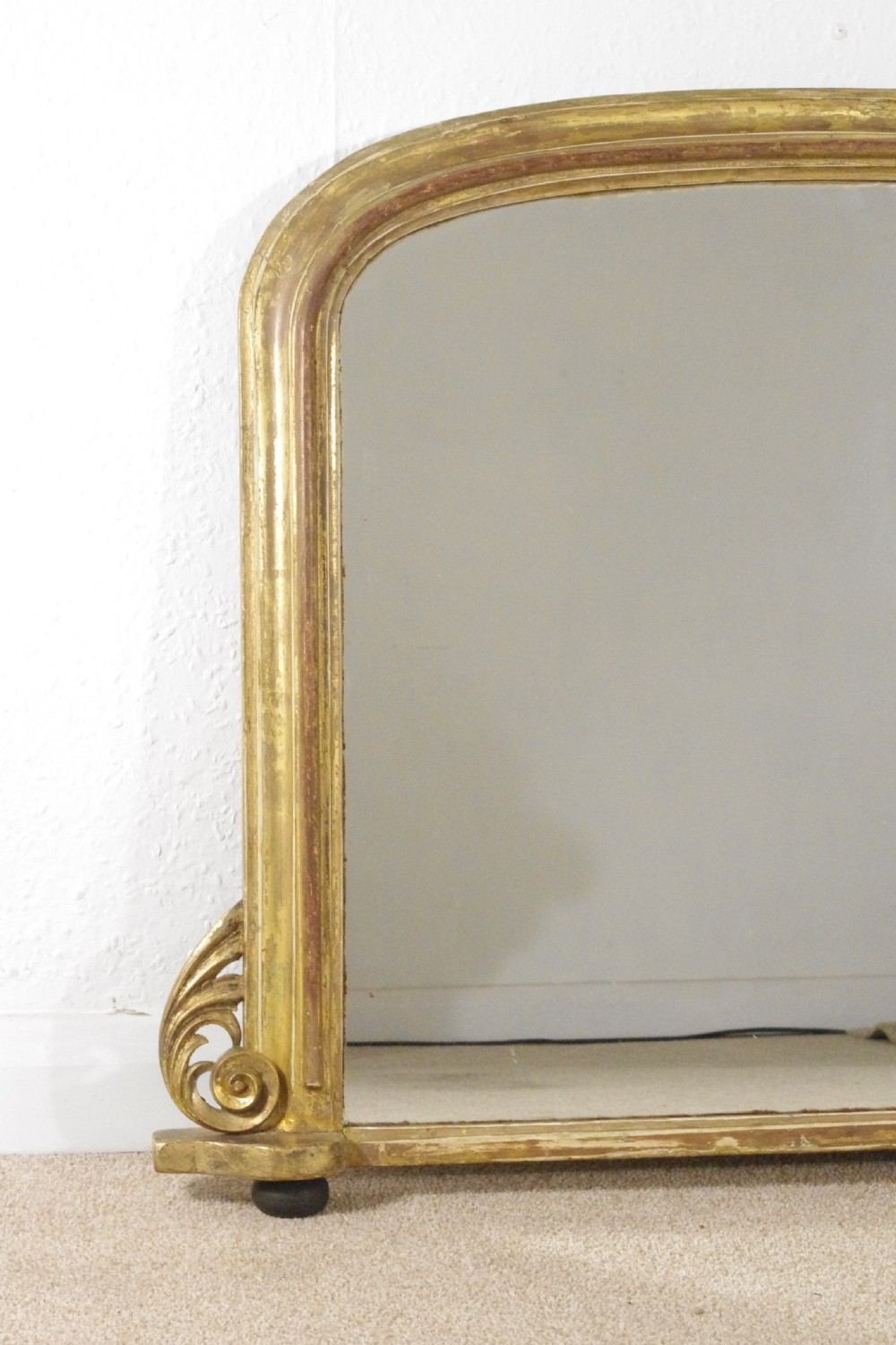 Victorian Gilt Arch Top Overmantle Mirror View II