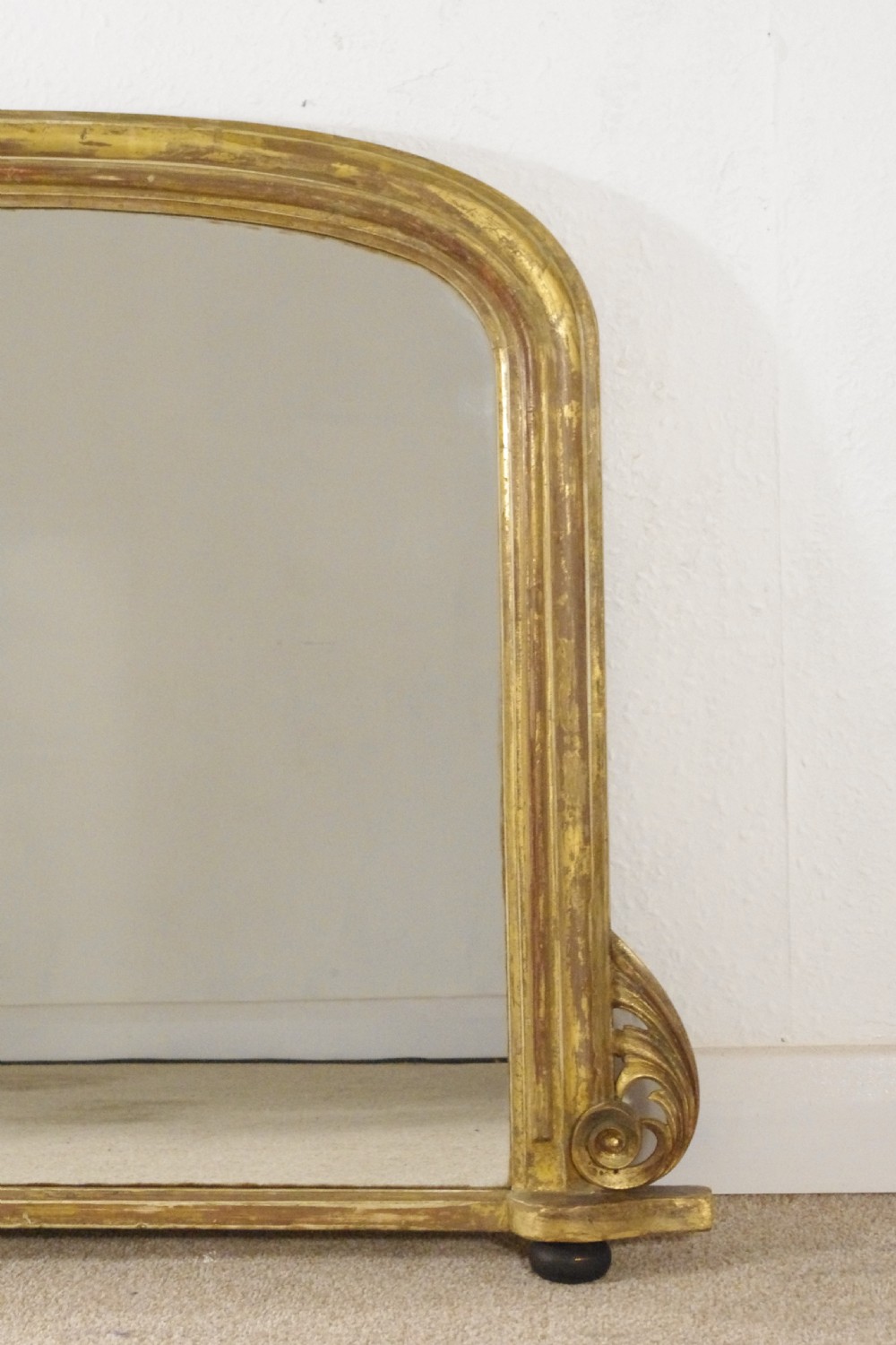 Victorian Gilt Arch Top Overmantle Mirror View III