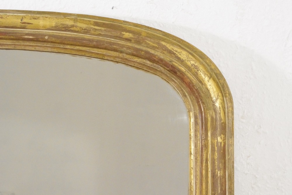 Victorian Gilt Arch Top Overmantle Mirror View V