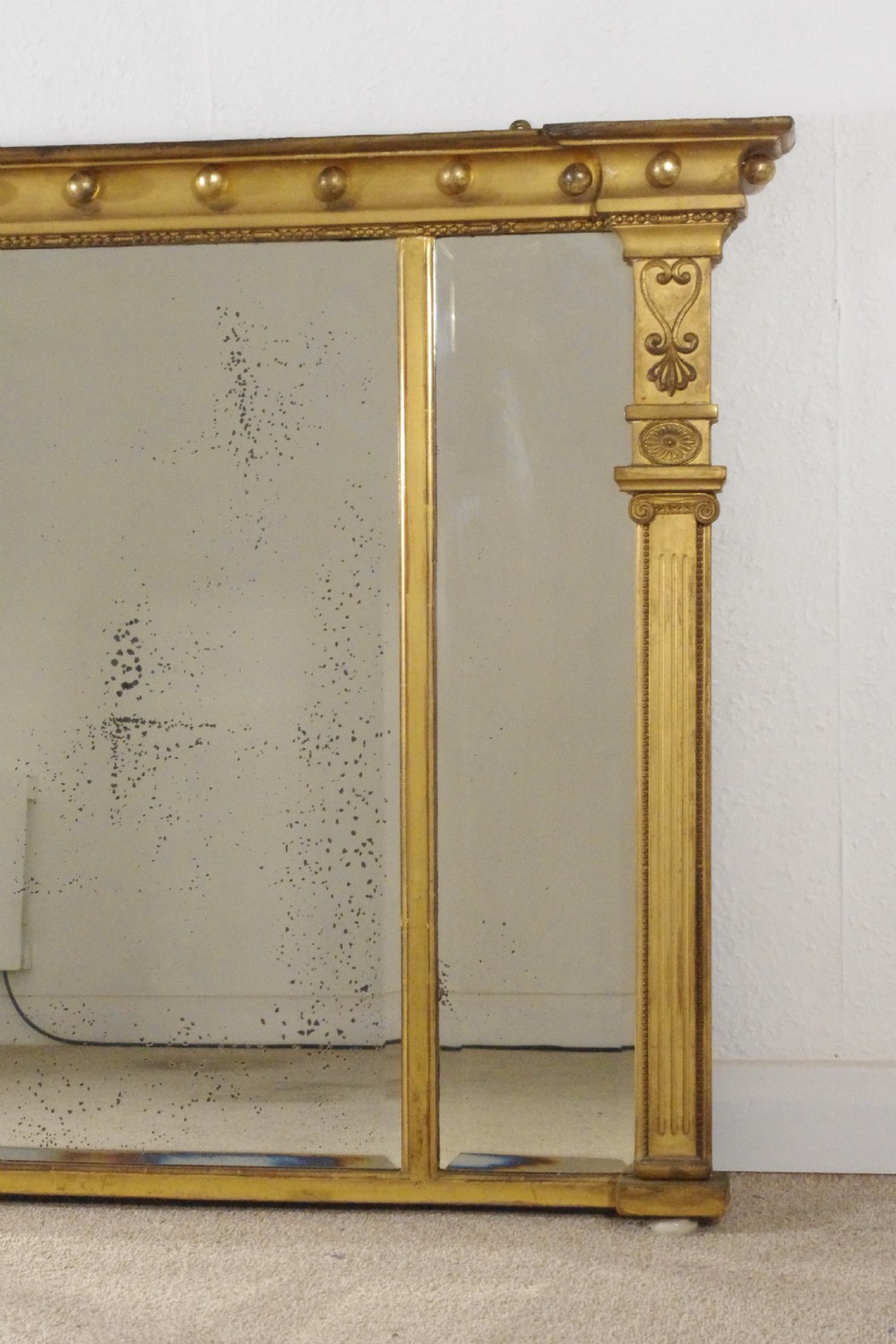 Regency Gilt Triple Plate Overmantle Mirror View III