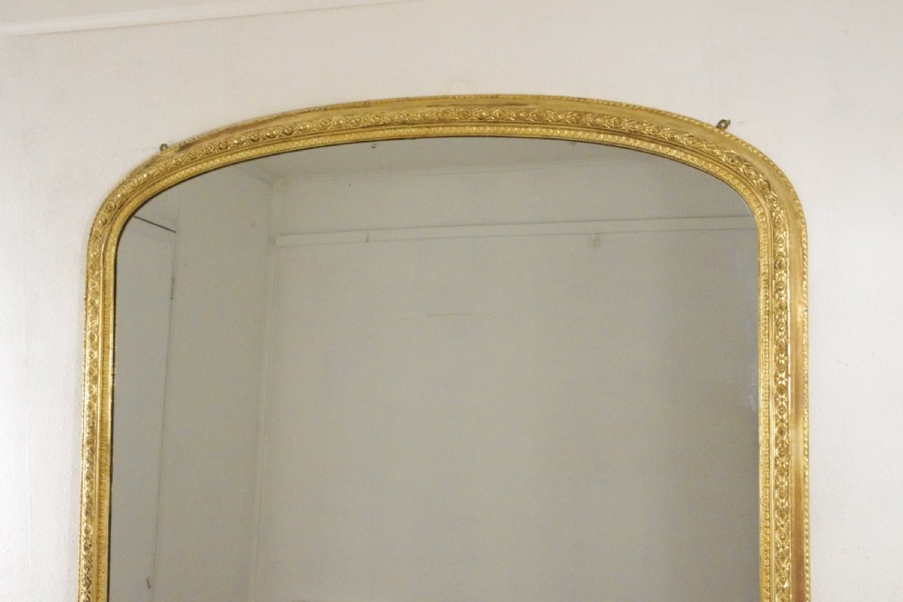 Victorian Gilt Very Large Arch Top Overmantle Mirror View II