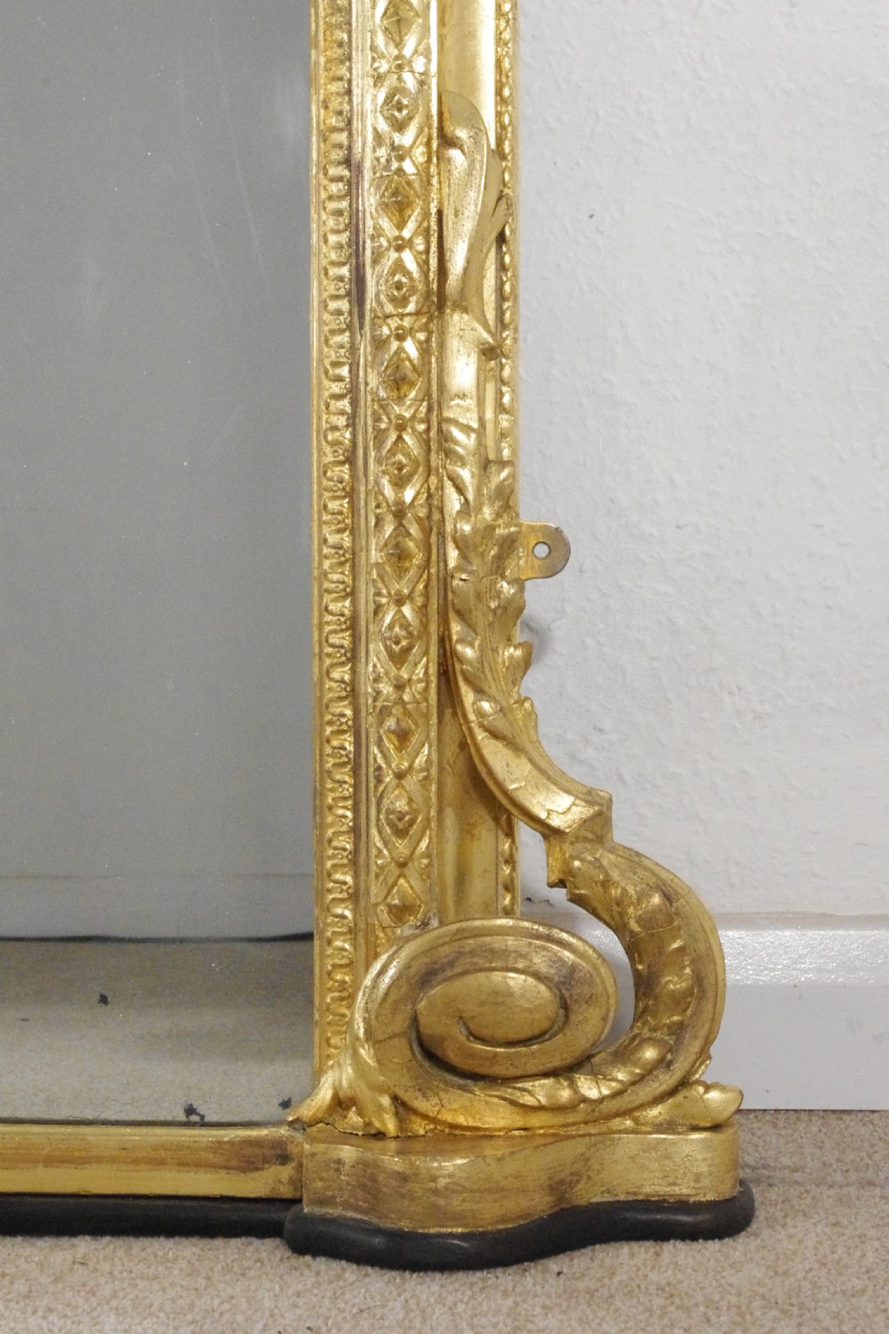 Victorian Gilt Very Large Arch Top Overmantle Mirror View IX