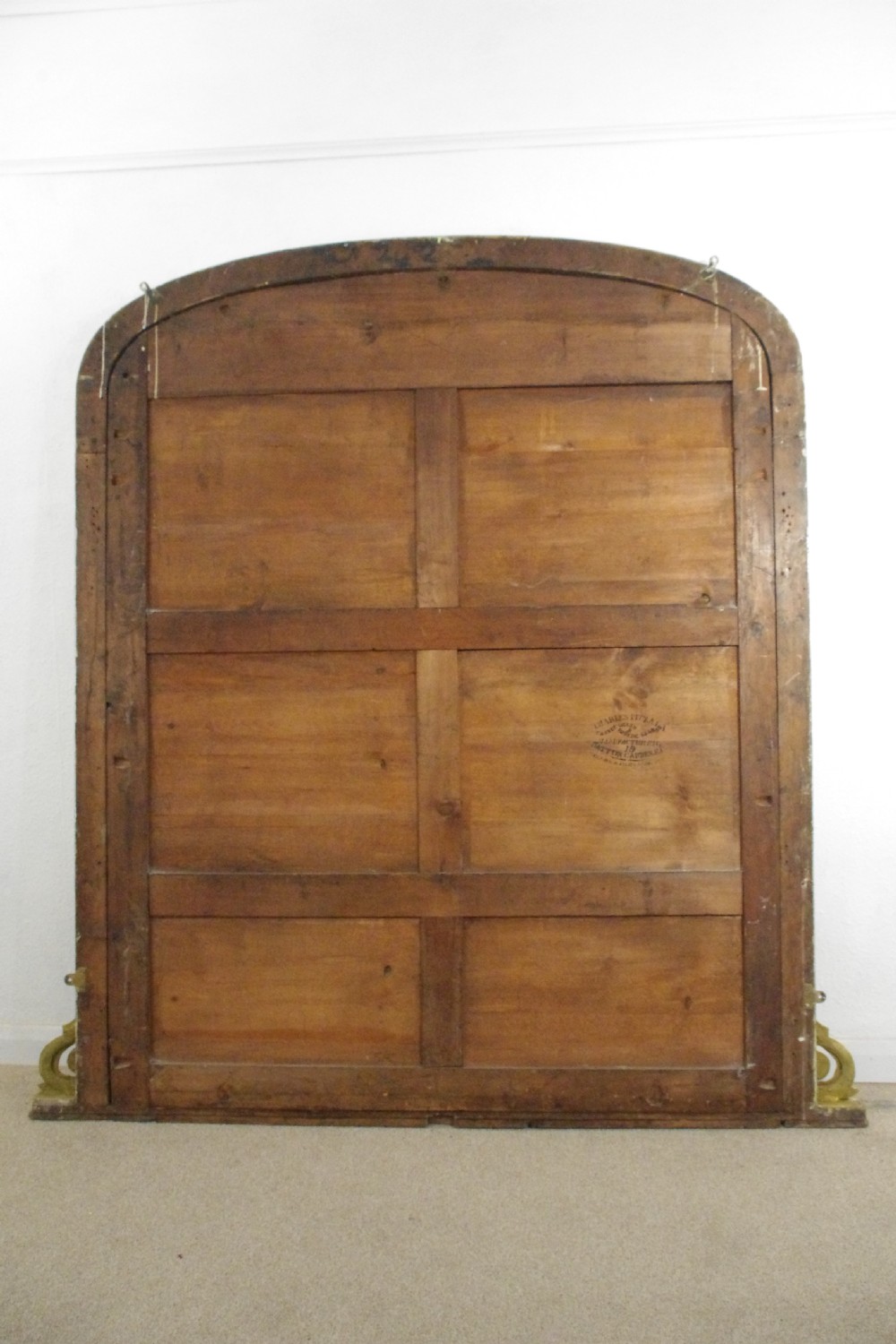 Victorian Gilt Very Large Arch Top Overmantle Mirror View X