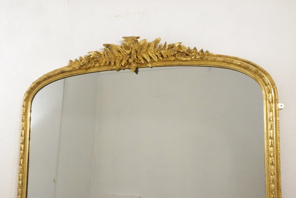 Victorian Gilt Large Arch Top Overmantle Mirror View II
