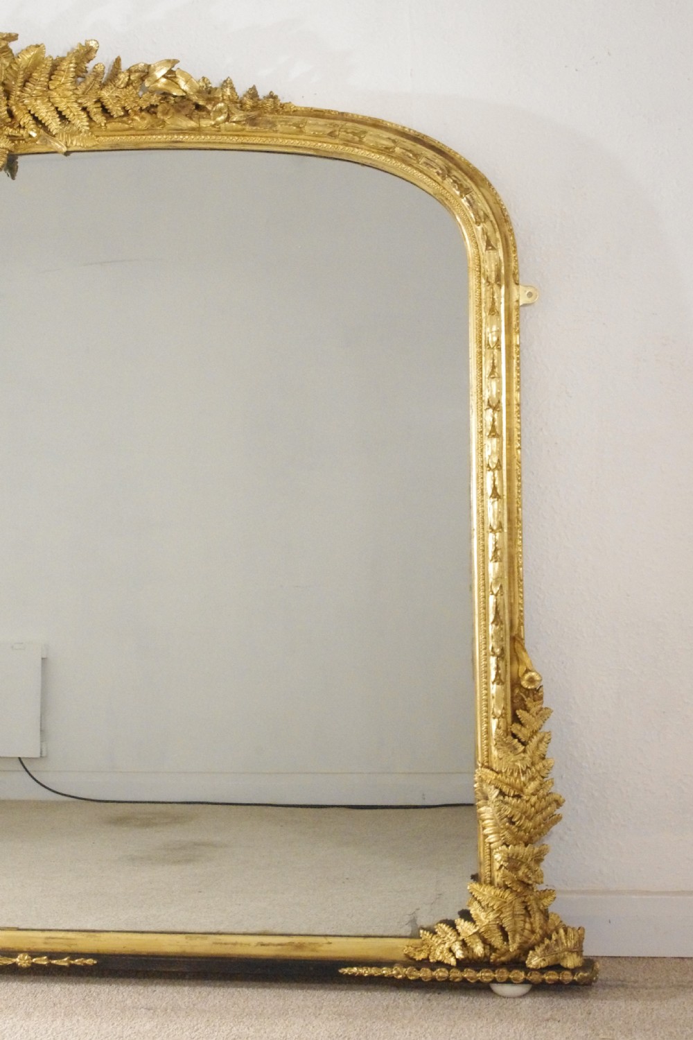 Victorian Gilt Large Arch Top Overmantle Mirror View III