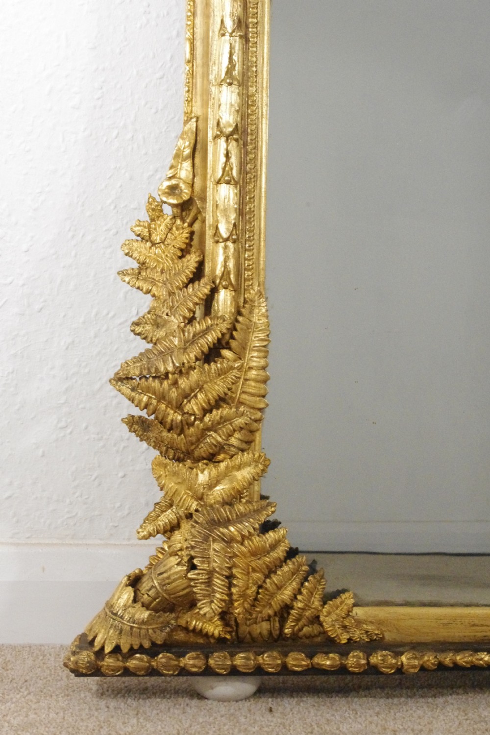 Victorian Gilt Large Arch Top Overmantle Mirror View VIII