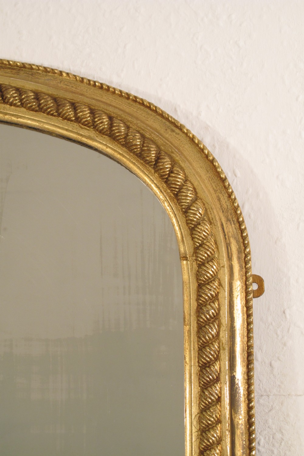 Victorian Gilt Large Arch Top 'Rope Twist'  Overmantle Mirror View IV
