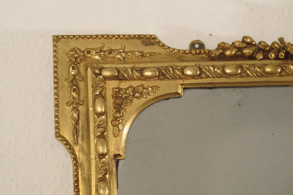 Victorian Gilt Large Overmantle Mirror with 'Fern' Decoration View IV
