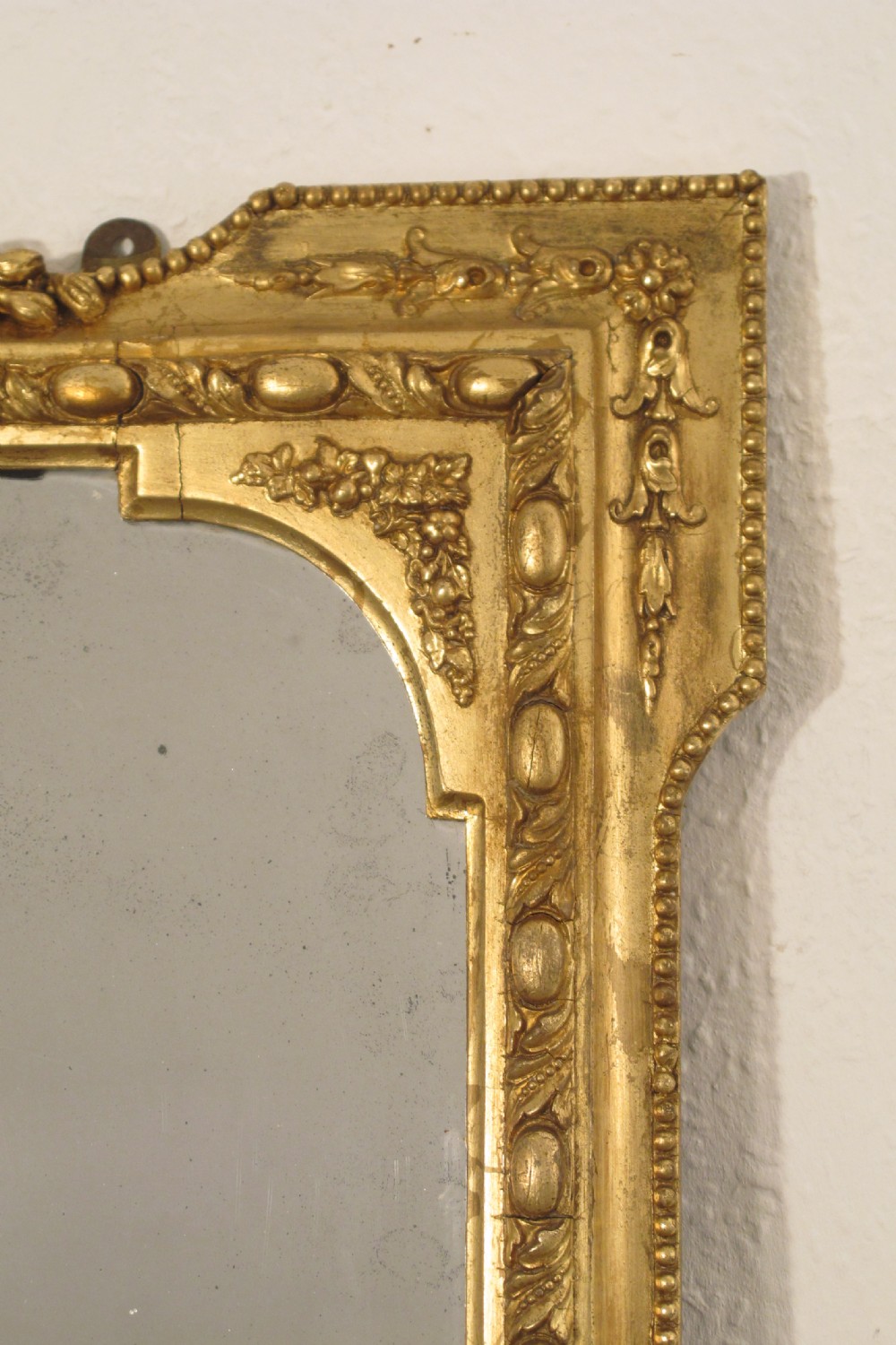 Victorian Gilt Large Overmantle Mirror with 'Fern' Decoration View V