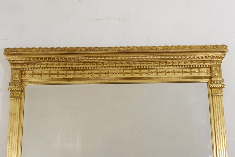 Victorian Gilt Neoclassical Large Overmantle Mirror View II