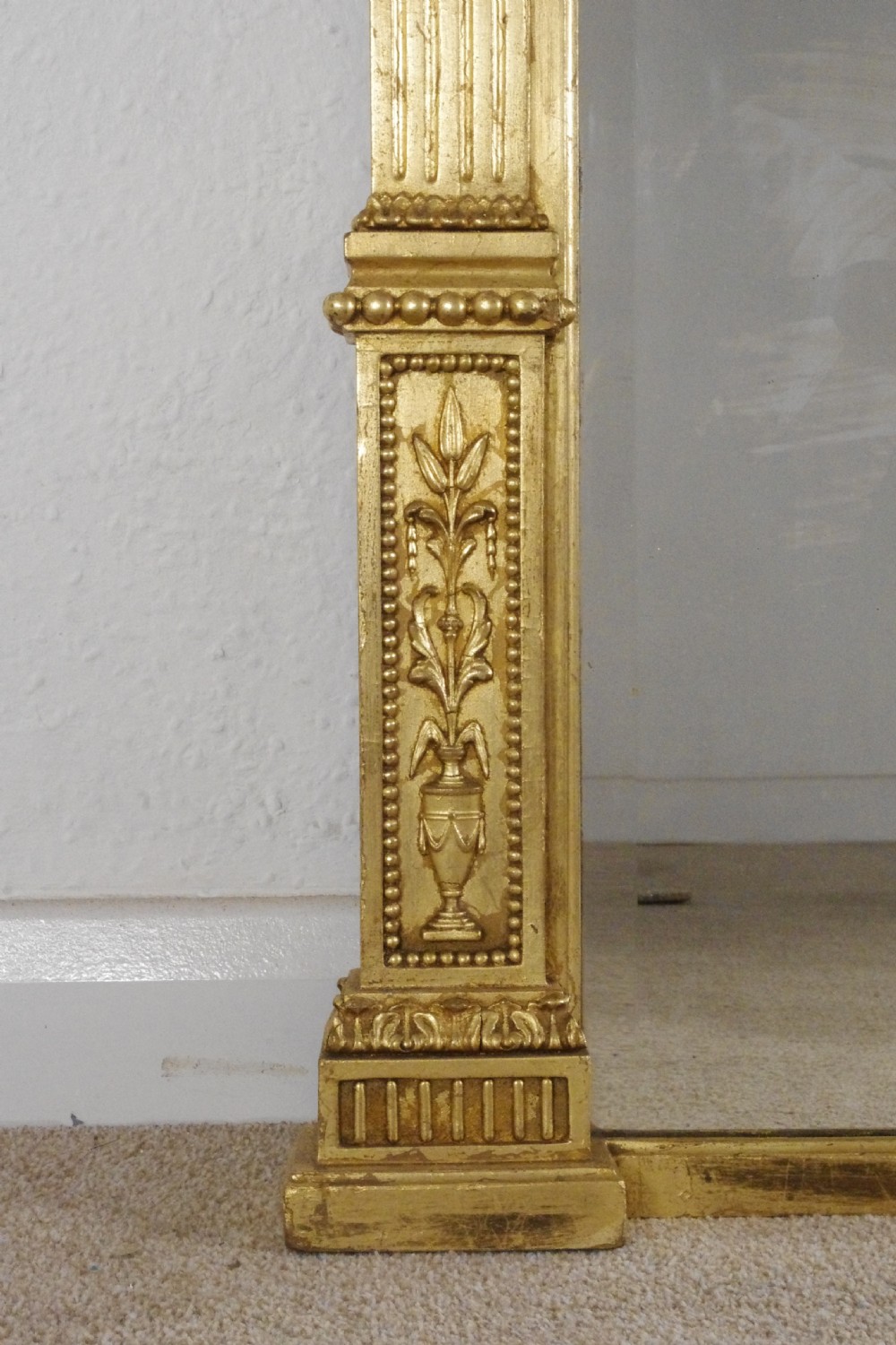Victorian Gilt Neoclassical Large Overmantle Mirror View VII
