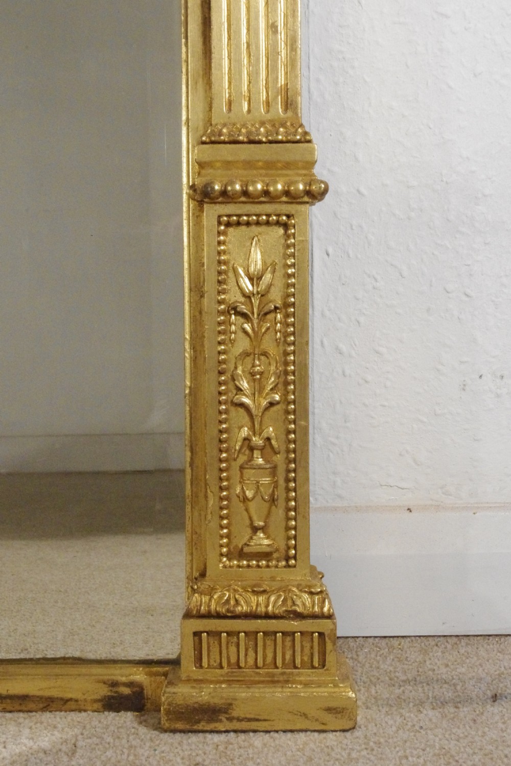 Victorian Gilt Neoclassical Large Overmantle Mirror View VIII