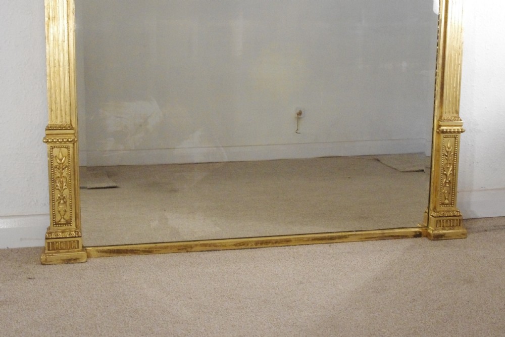 Victorian Gilt Neoclassical Large Overmantle Mirror View IX