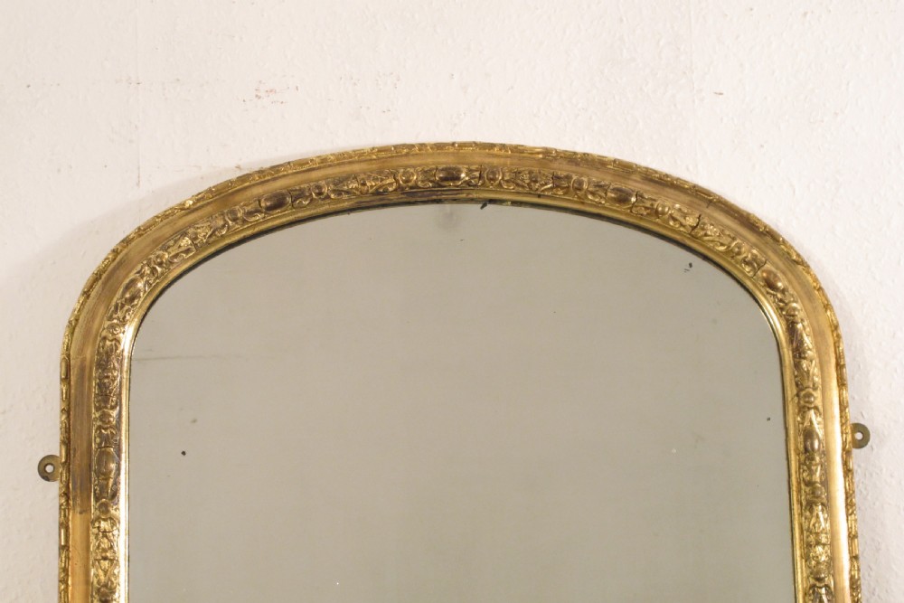 Victorian Gilt Arch Top Overmantle Mirror View II