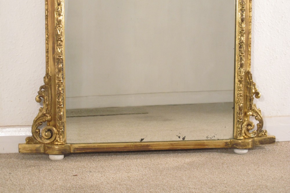 Victorian Gilt Arch Top Overmantle Mirror View V