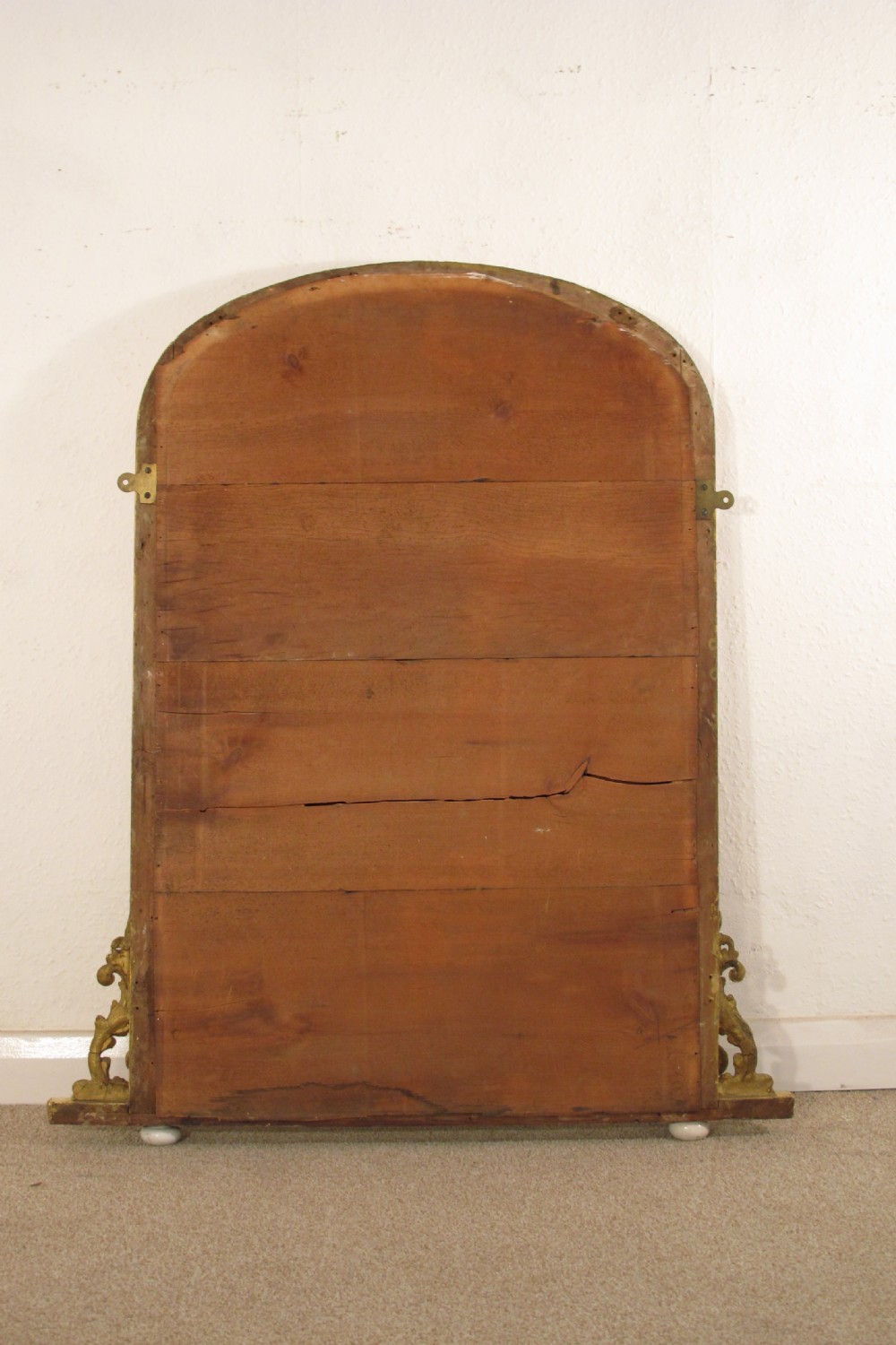 Victorian Gilt Arch Top Overmantle Mirror View VI