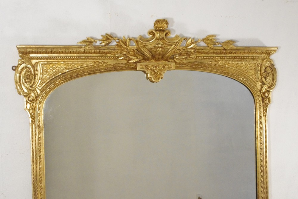Victorian Gilt Large Overmantle Mirror View II