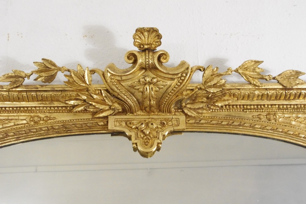 Victorian Gilt Large Overmantle Mirror View III