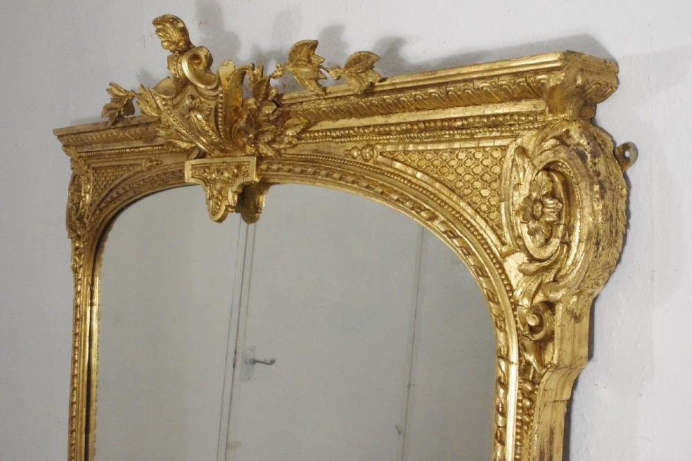 Victorian Gilt Large Overmantle Mirror View VII