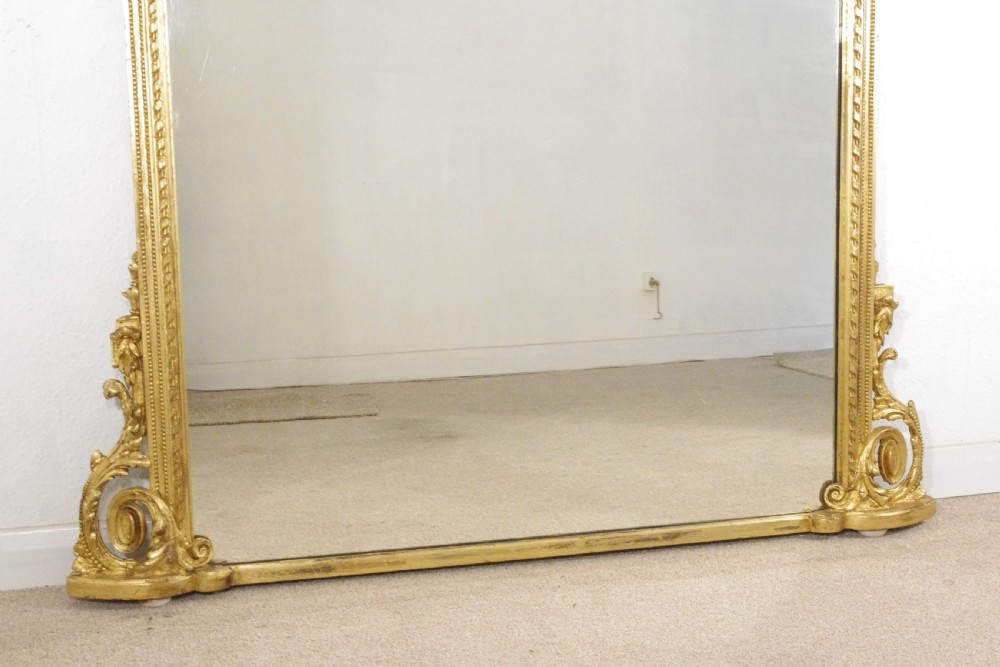 Victorian Gilt Large Overmantle Mirror View XI