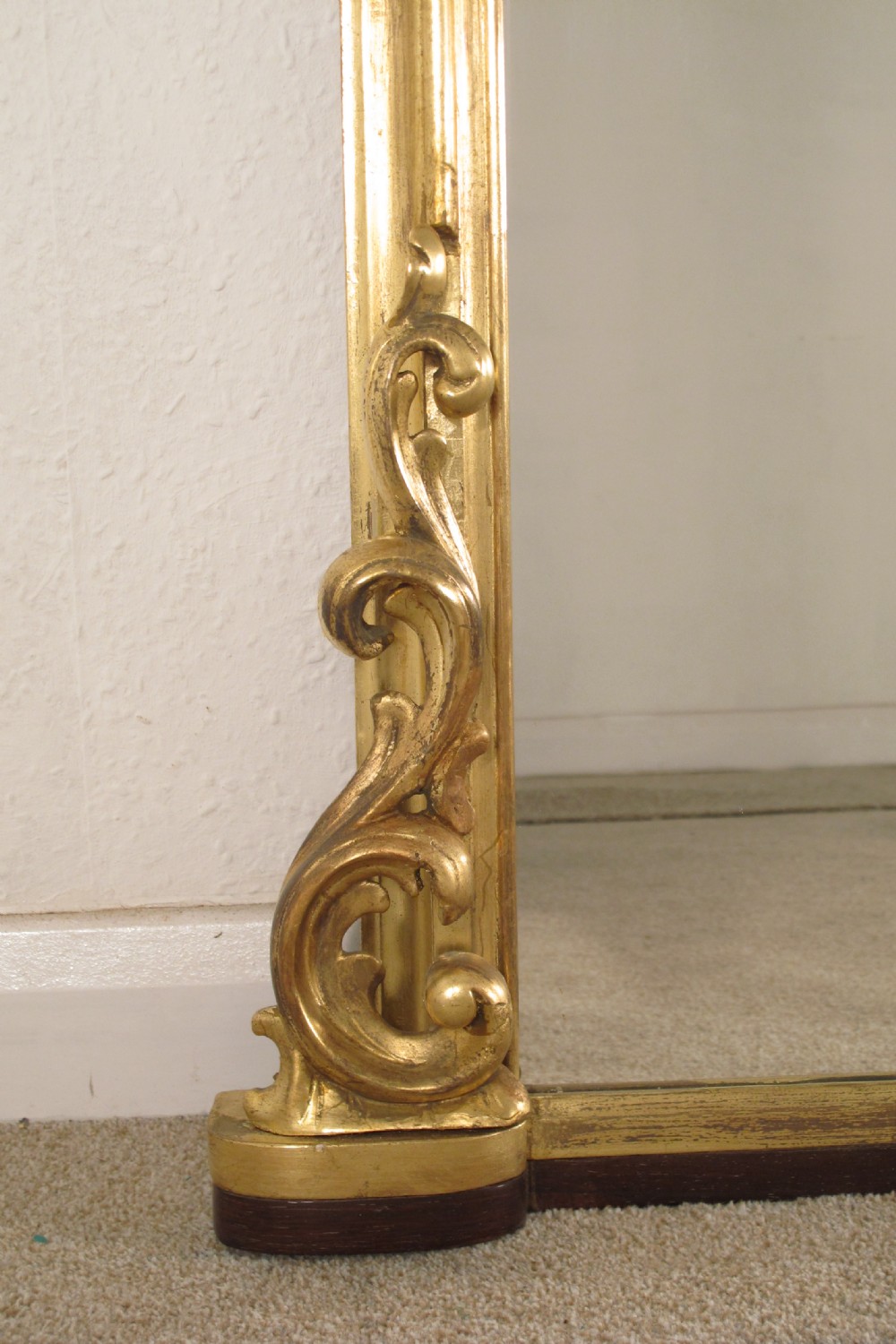 Victorian Gilt Large Arch Top Overmantle Mirror View VI