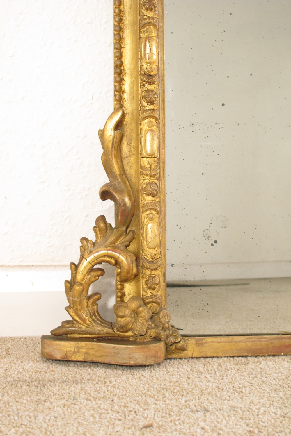 Victorian Gilt Arch Top Overmantle Mirror View VI
