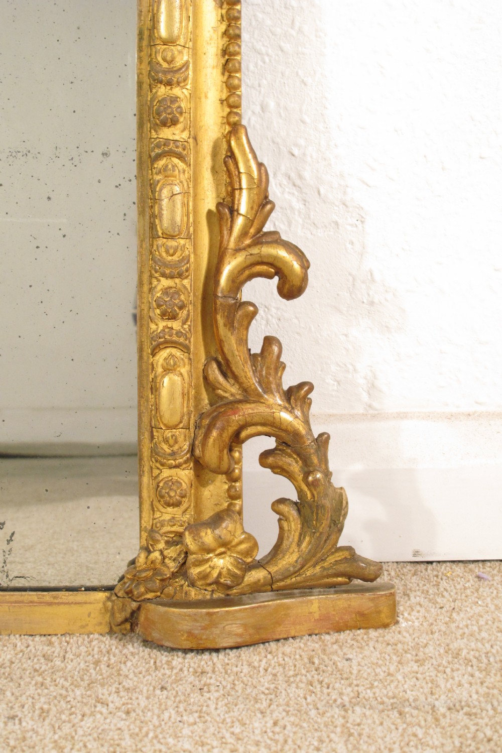 Victorian Gilt Arch Top Overmantle Mirror View VII