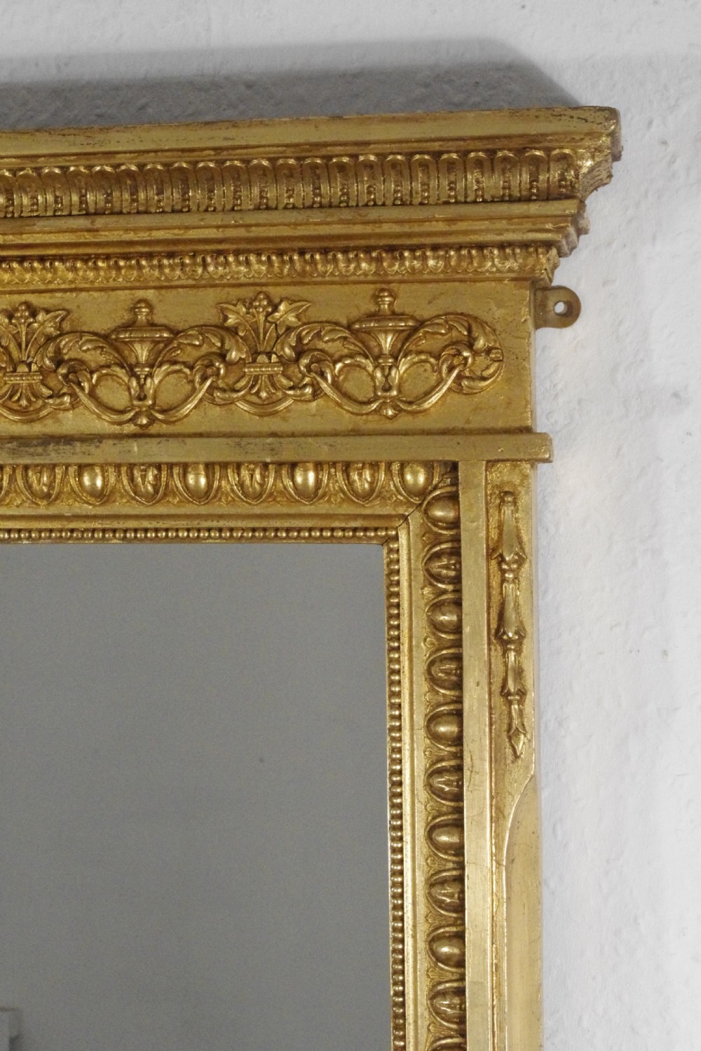 Victorian Gilt Large Neoclassical Style Overmantle Mirror View IV
