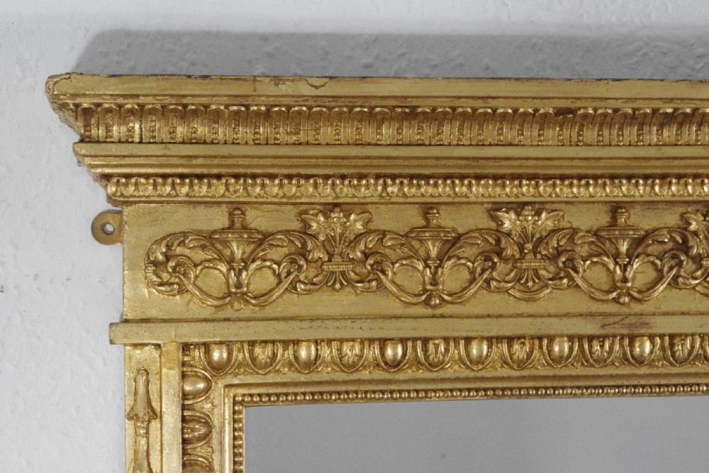 Victorian Gilt Large Neoclassical Style Overmantle Mirror View V