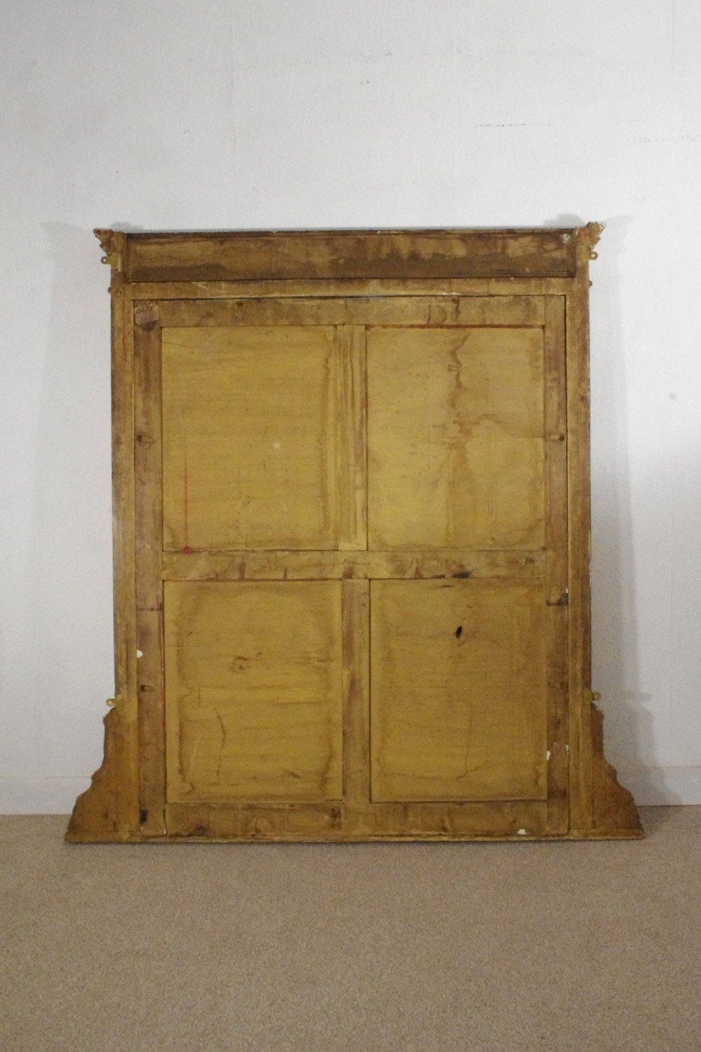 Victorian Gilt Large Neoclassical Style Overmantle Mirror View X