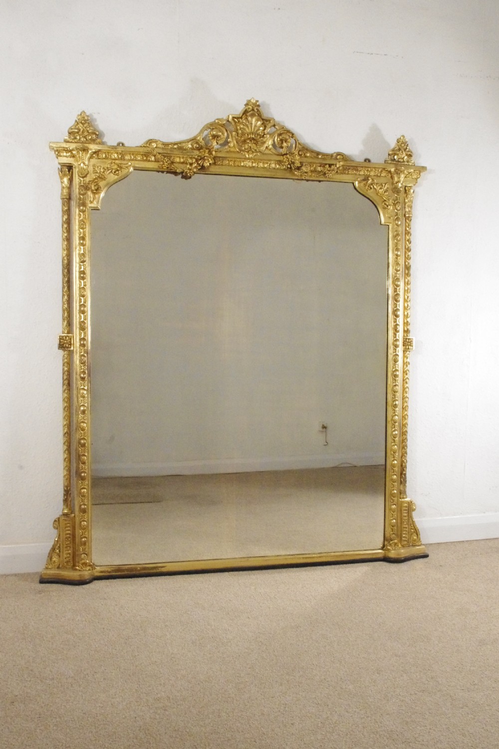 Victorian Gilt Large Overmantle Mirror