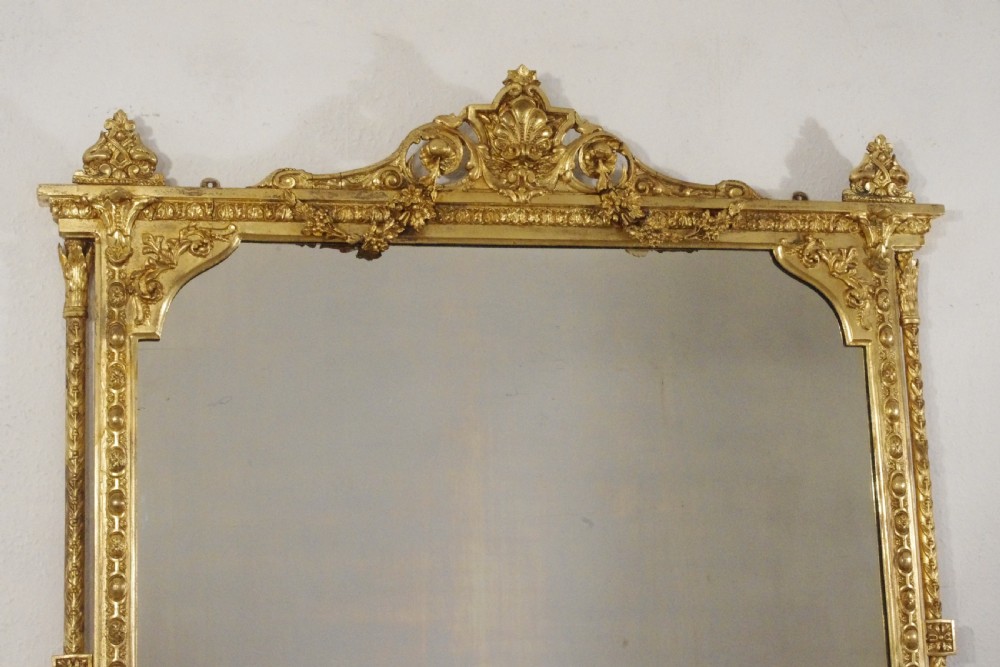 Victorian Gilt Large Overmantle Mirror View II