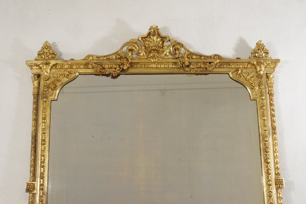 Victorian Gilt Large Overmantle Mirror View III