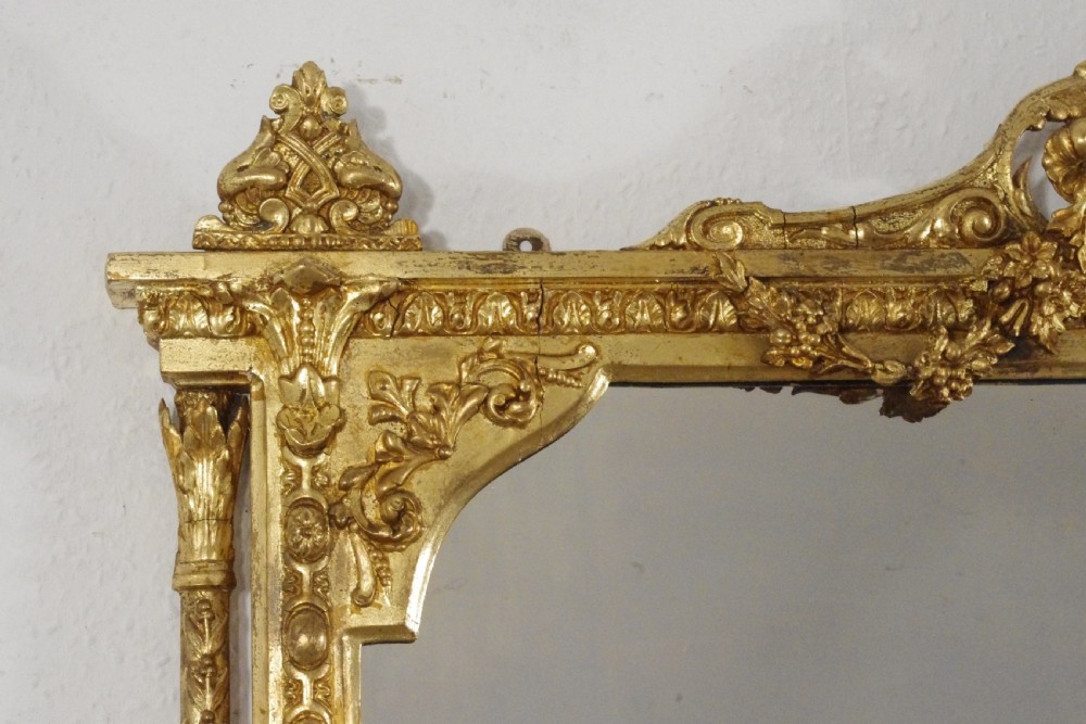 Victorian Gilt Large Overmantle Mirror View V