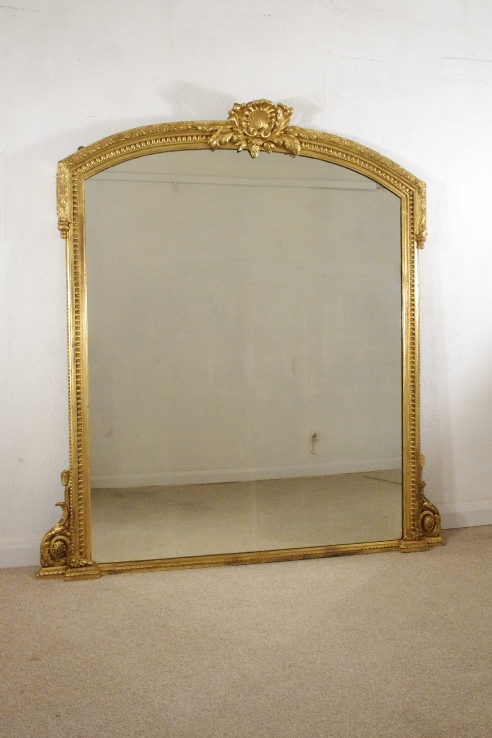 Victorian Gilt Large Overmantle Mirror