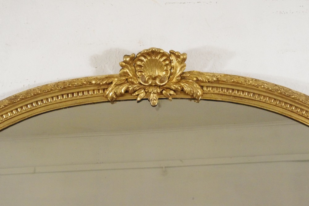 Victorian Gilt Large Overmantle Mirror View III