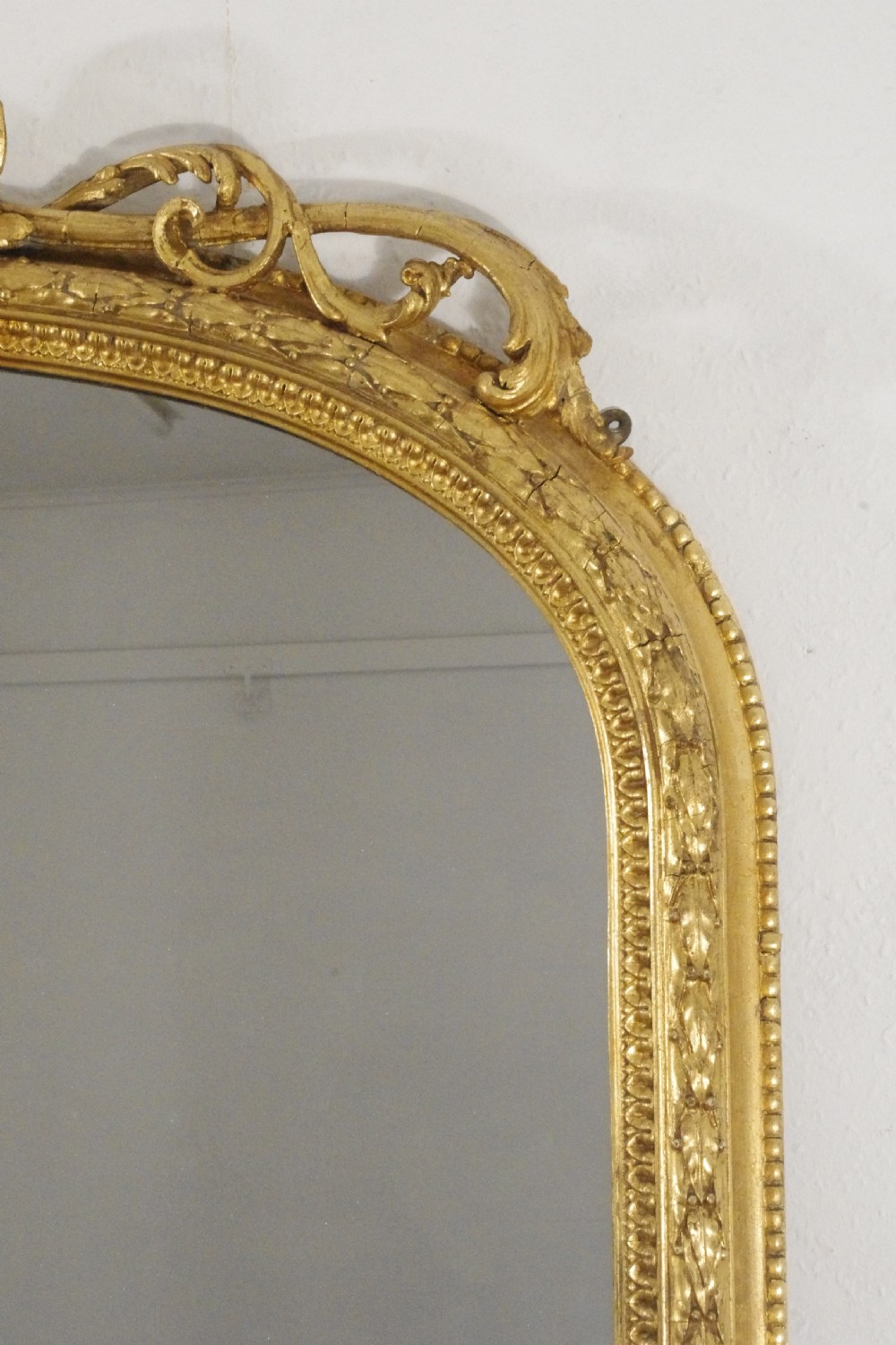 Victorian Gilt Very Large Arch Top Overmantle Mirror View X