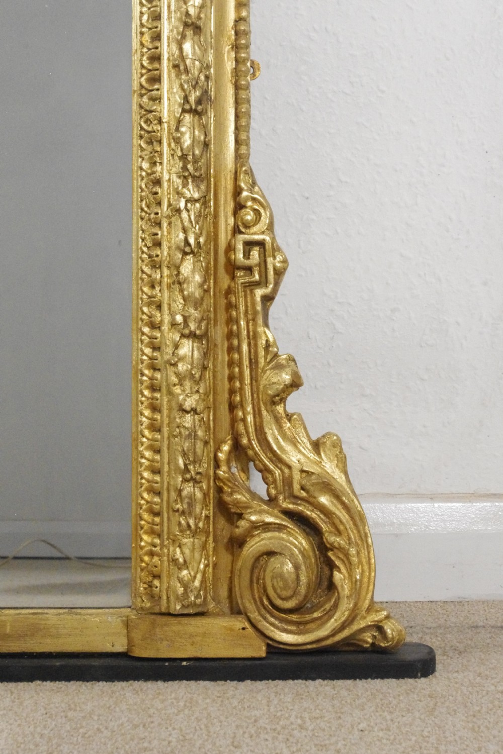 Victorian Gilt Very Large Arch Top Overmantle Mirror View XII