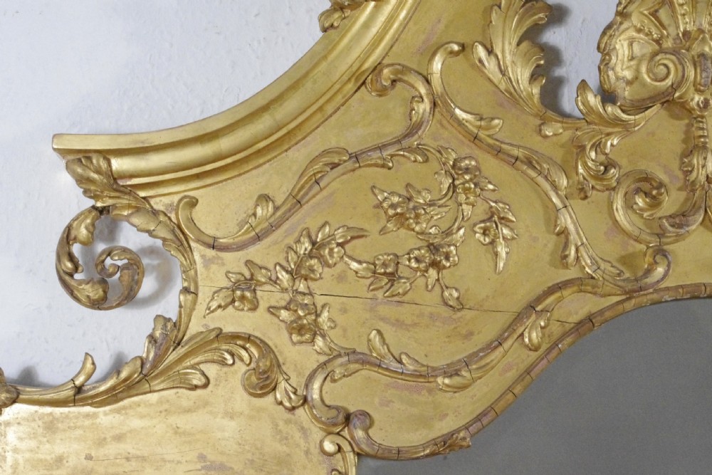 Victorian Gilt Large Overmantle Mirror with Brackets View XIV