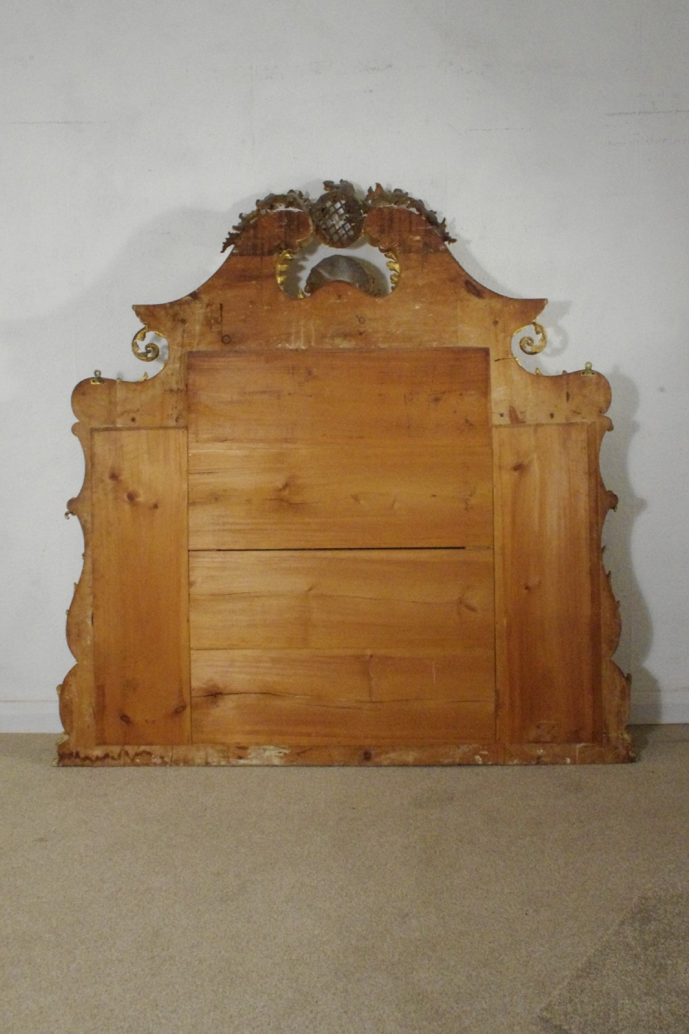 Victorian Gilt Large Overmantle Mirror with Brackets View XV