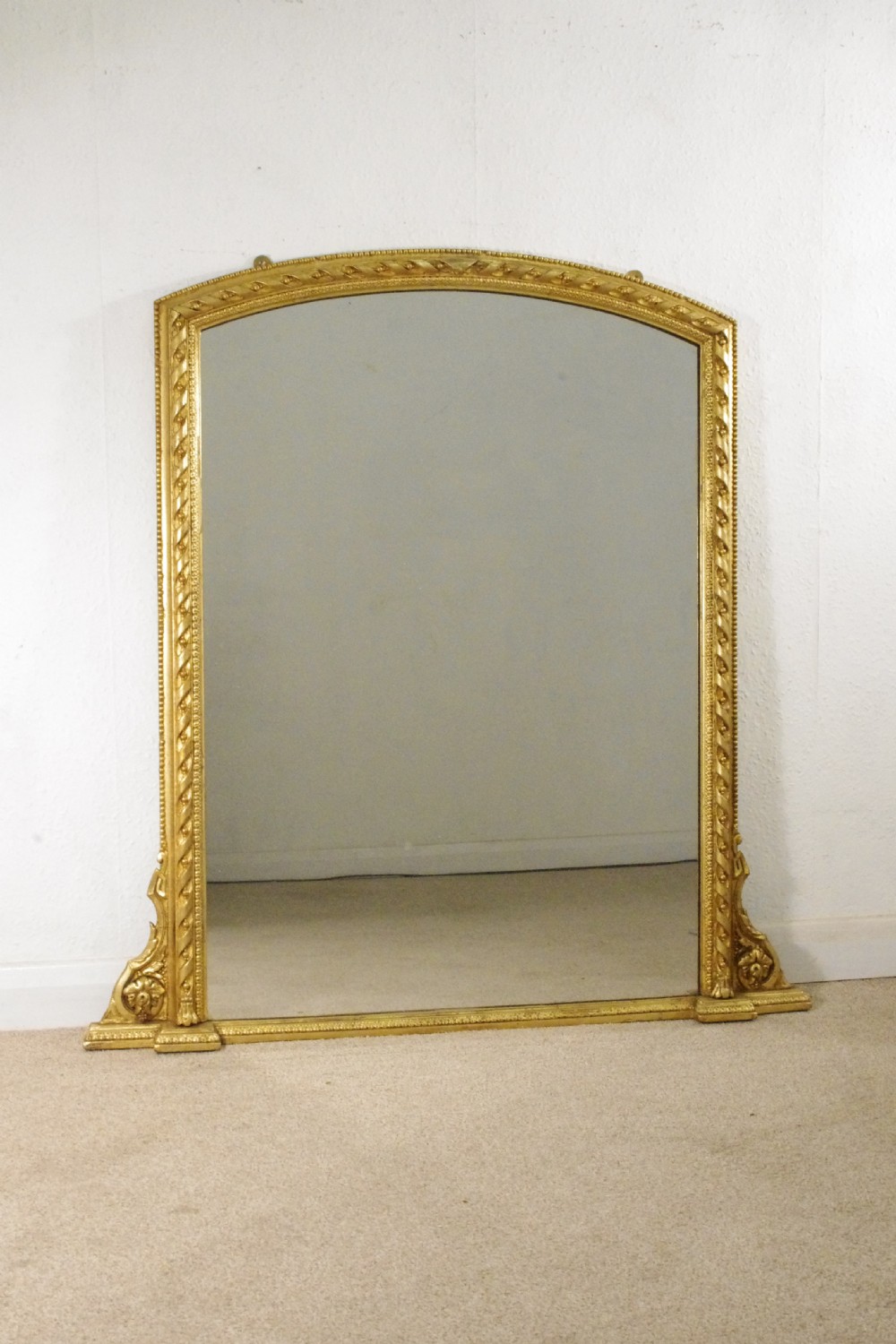 Victorian Gilt Large Overmantle Mirror