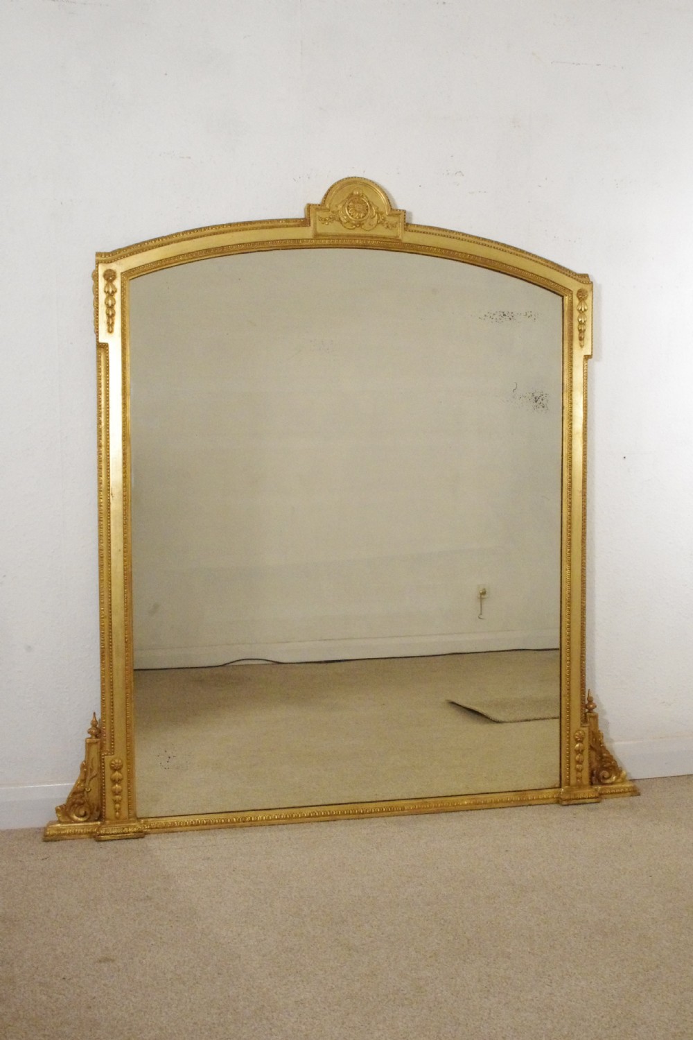 Victorian Gilt Large Overmantle Mirror