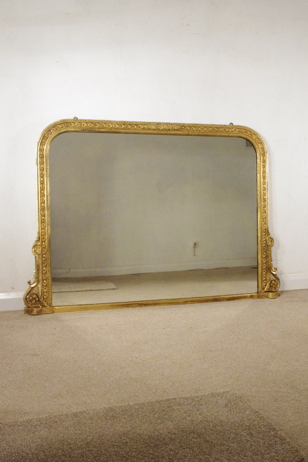 Victorian Gilt Large Overmantle Mirror