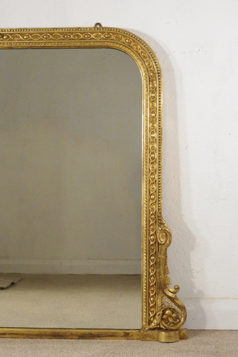 Victorian Gilt Large Overmantle Mirror View III